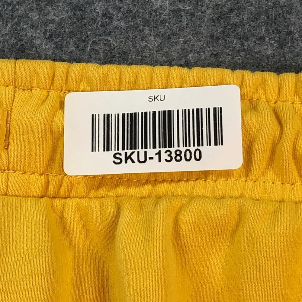 Nike Mens Jogger Sweatpants XXL Yellow Drawstring Gym Tapered Cotton Stretch